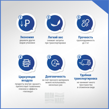 Сетка овощная 15 кг, 35 х 60 см, красный, скрутки по 10 шт.